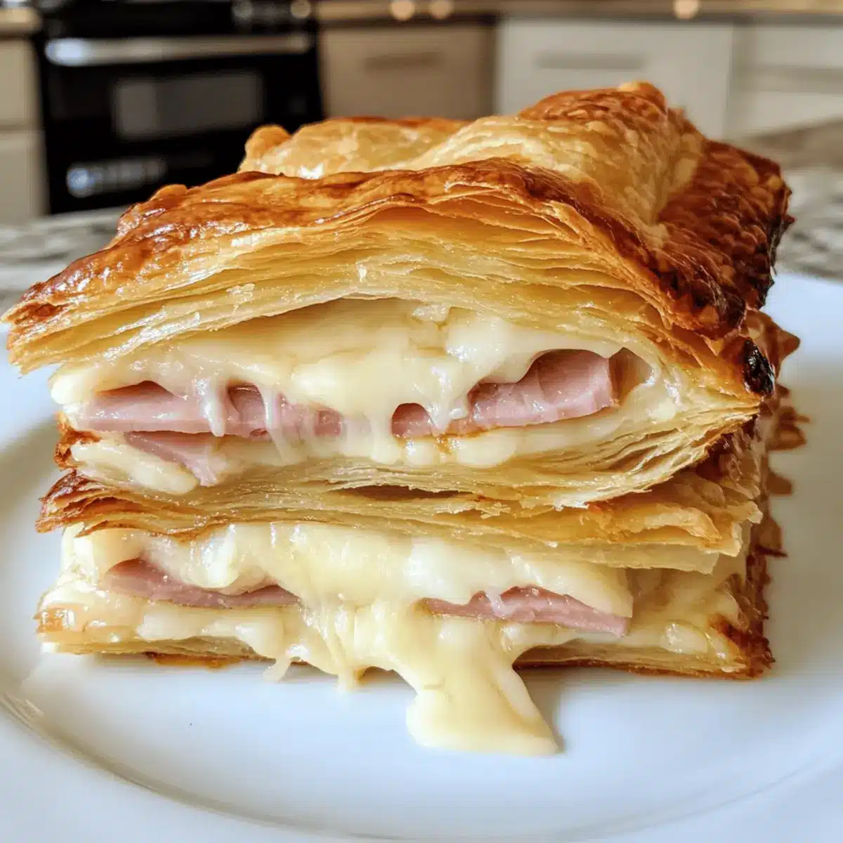 Crispy Ham & Cheese Puff Pastry