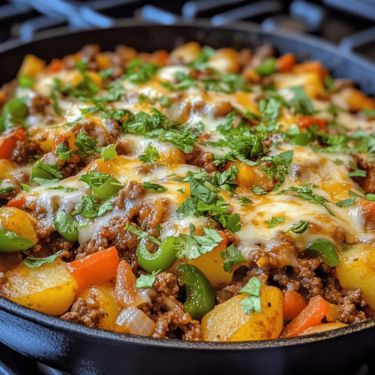 Mexican Ground Beef and Potato Skillet