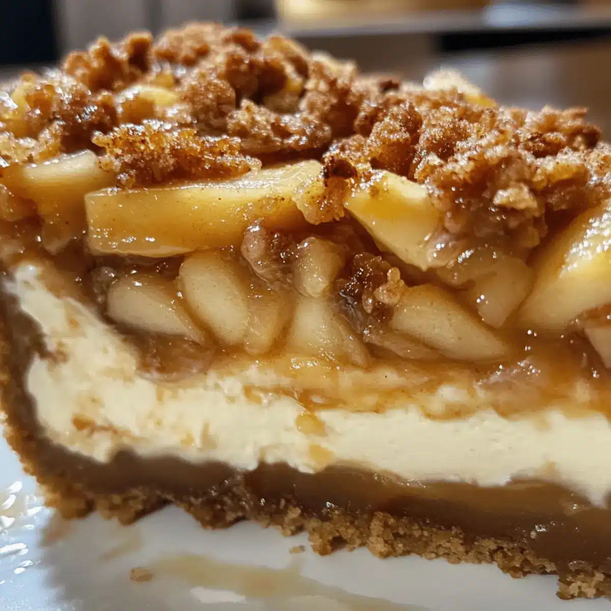 Apple Crisp Cheesecake
