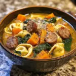 Autumn Tortellini Soup with Sausage