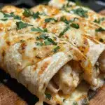 Cheesy Garlic Chicken Wraps