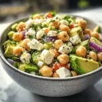 Chickpea Feta Avocado Salad