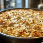 French Onion Chicken Orzo Casserole