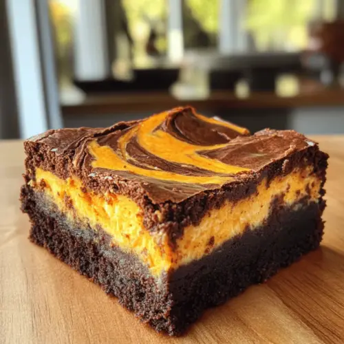 Fudgy Swirled Pumpkin Cheesecake Brownies