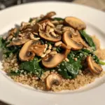 Mushroom Spinach Quinoa