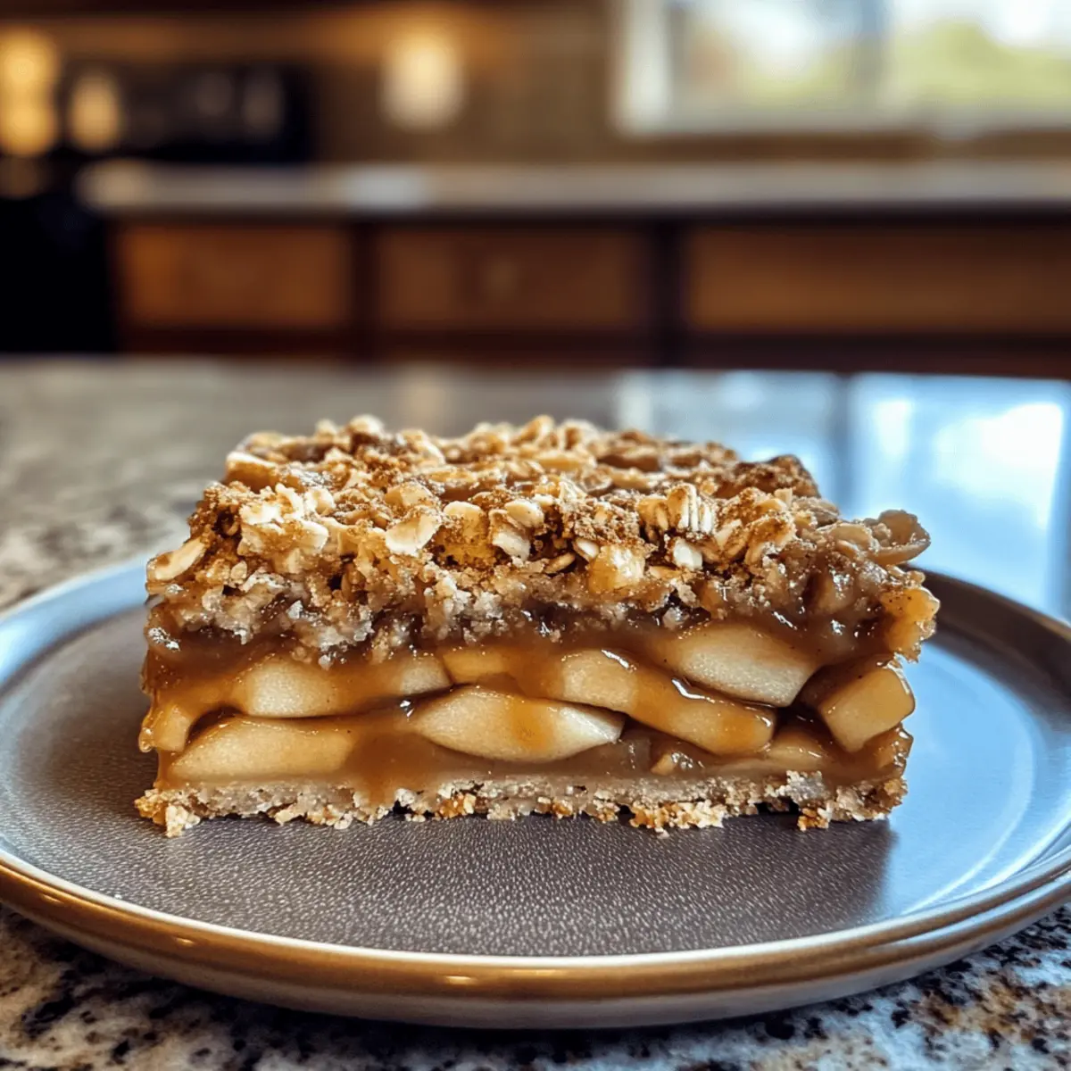 Salted Caramel Apple Crisp Bars