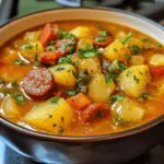 Spanish Potato Soup with Chorizo