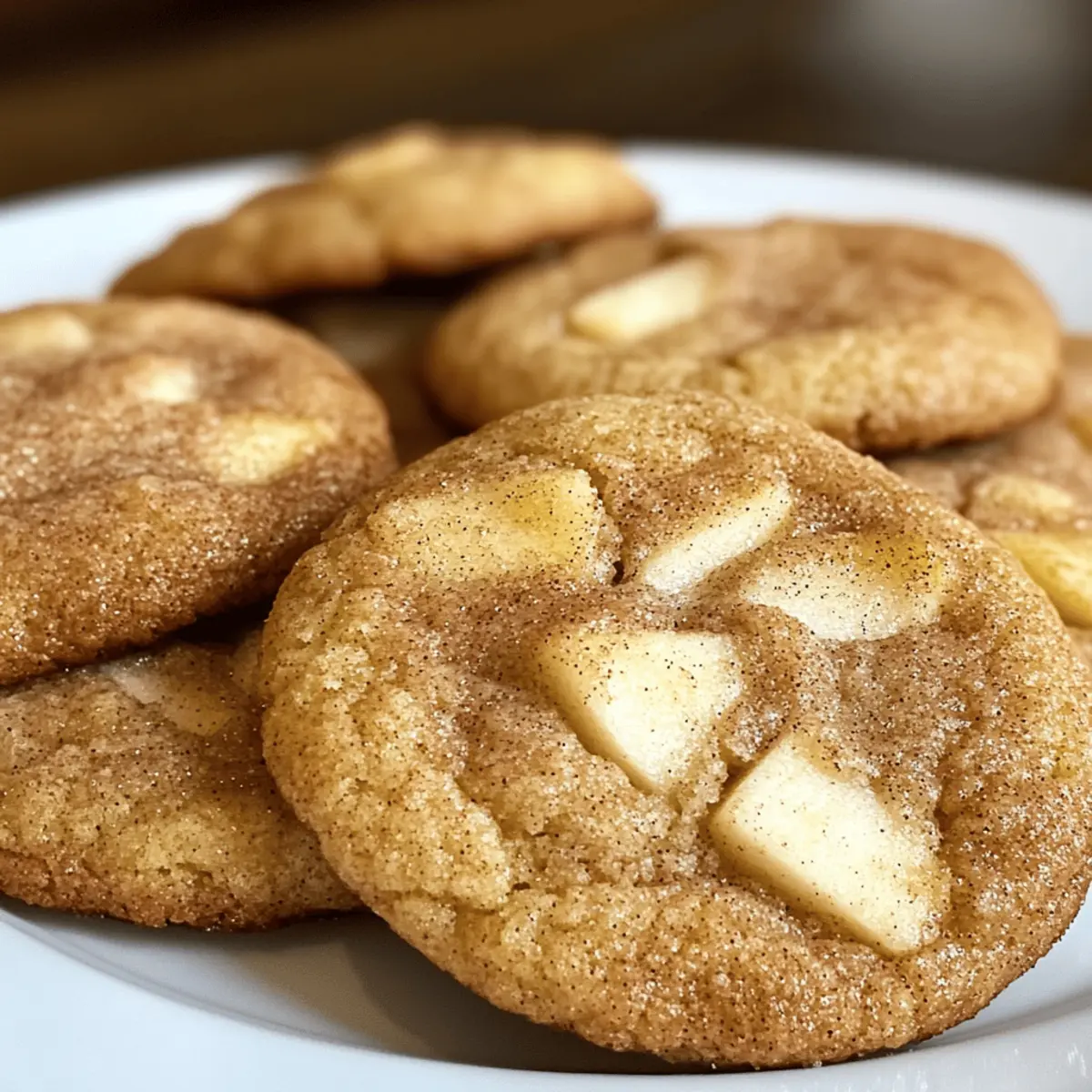Spiced Apple Cinnamon Snickerdoodle Cookies