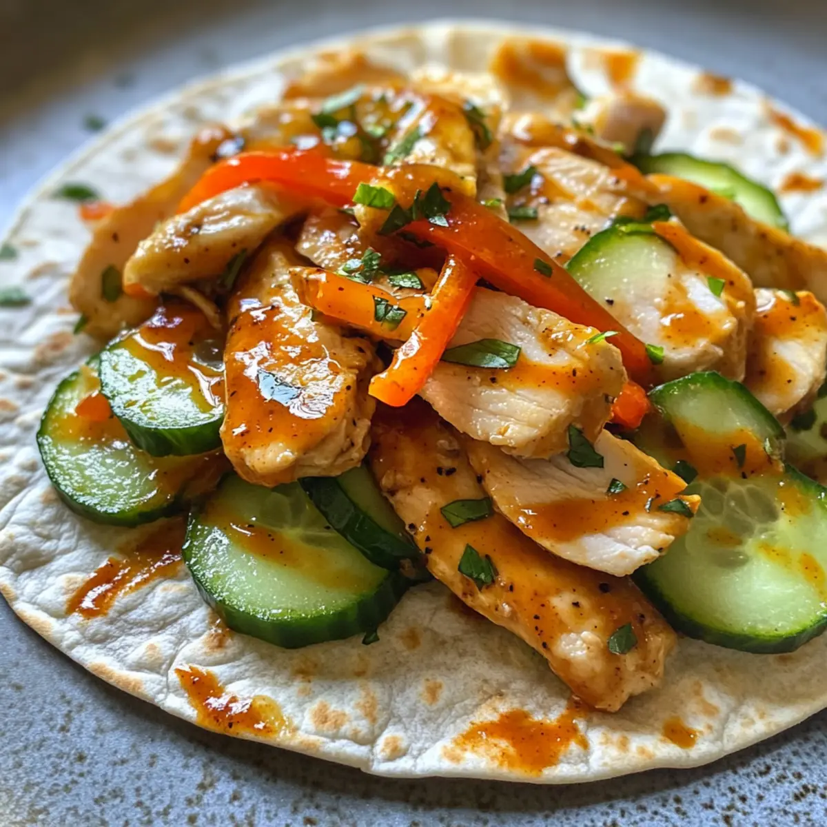 Sweet Chili Chicken Wraps