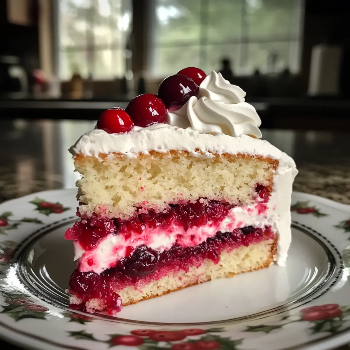 Christmas Cranberry Poke Cake