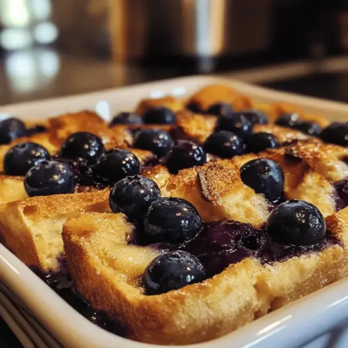 Vegan Blueberry French Toast Casserole