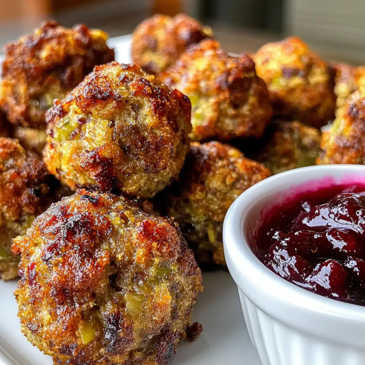 Savory Sausage Stuffing Bites