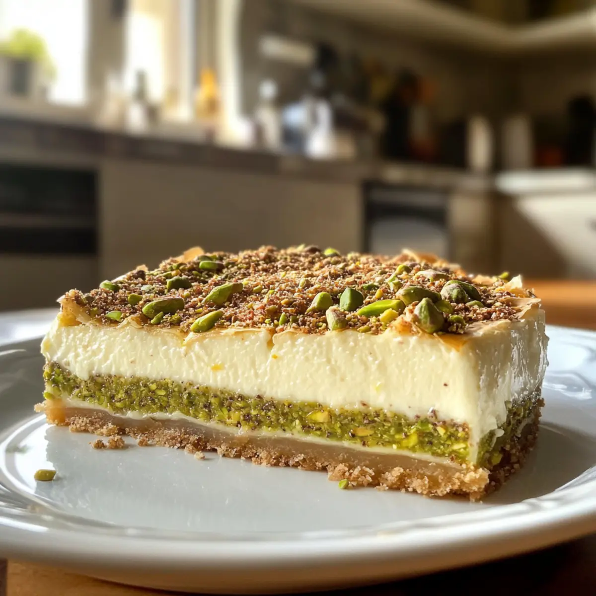Baklava Pistachio Cheesecake