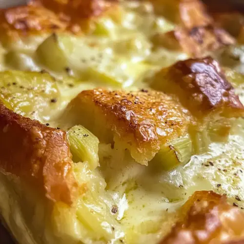 Savory Leek and Gruyère Bread Pudding