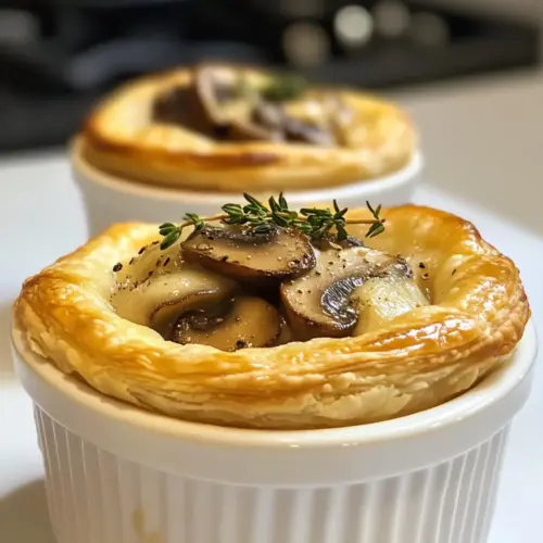Mini Mushroom and Gruyère Pot Pies with Thyme