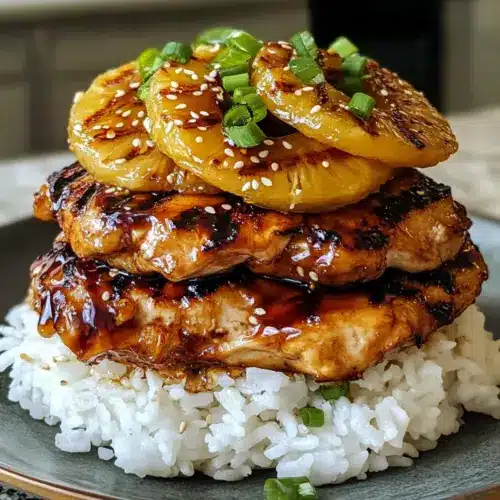 Hawaiian Huli Huli Chicken Stack