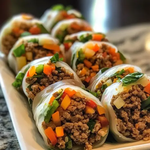Thai Basil Beef Rolls