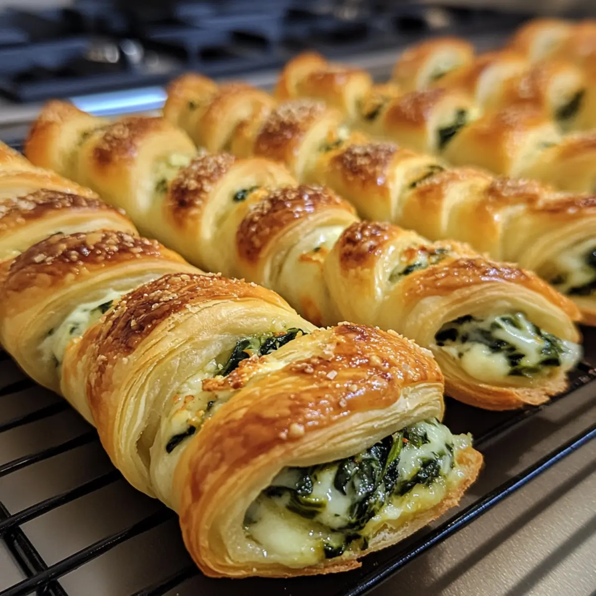 Parmesan Spinach Cheese Twists