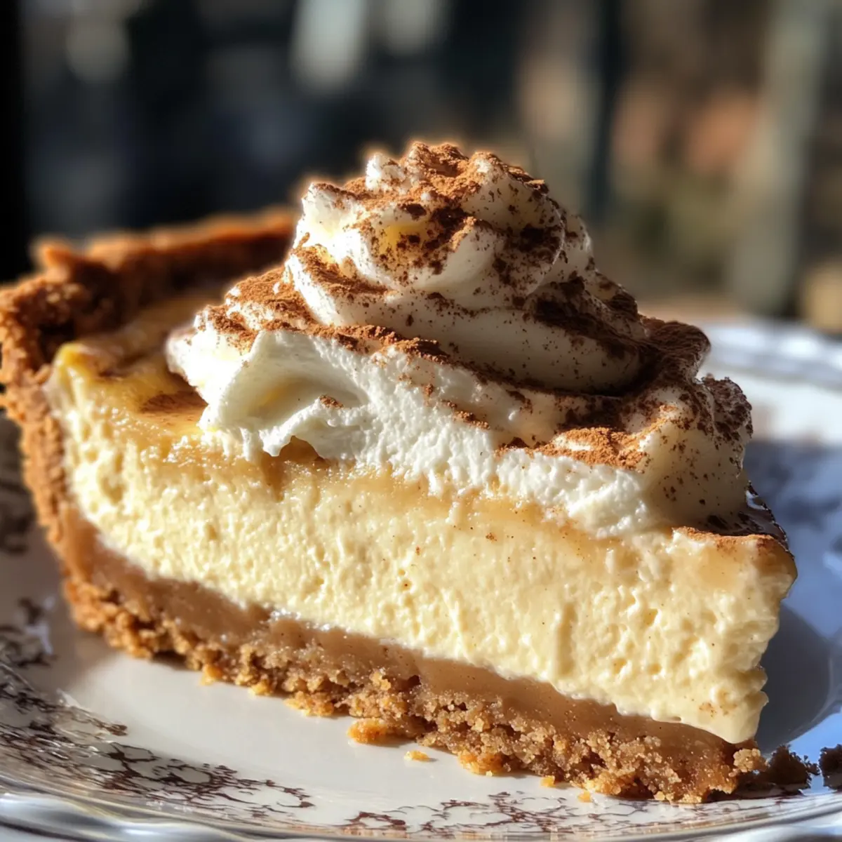 Eggnog Cheesecake with Nutmeg Whipped Cream
