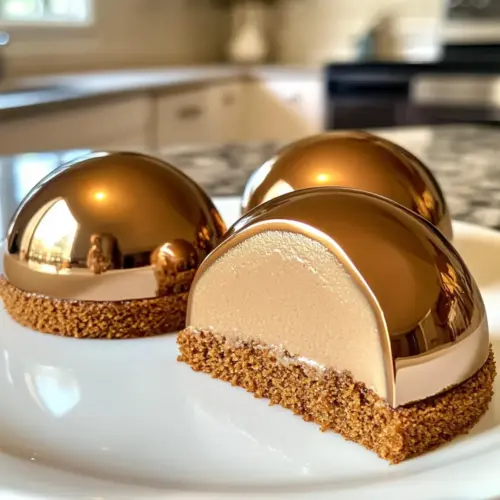 Gingerbread Latte Mousse Domes