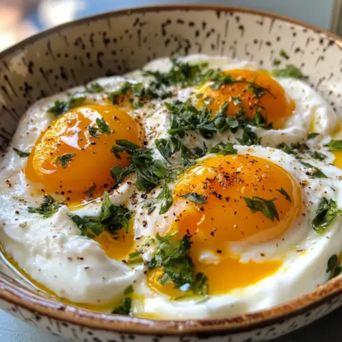 Turkish Eggs with Creamy Yogurt & Butter Sauce