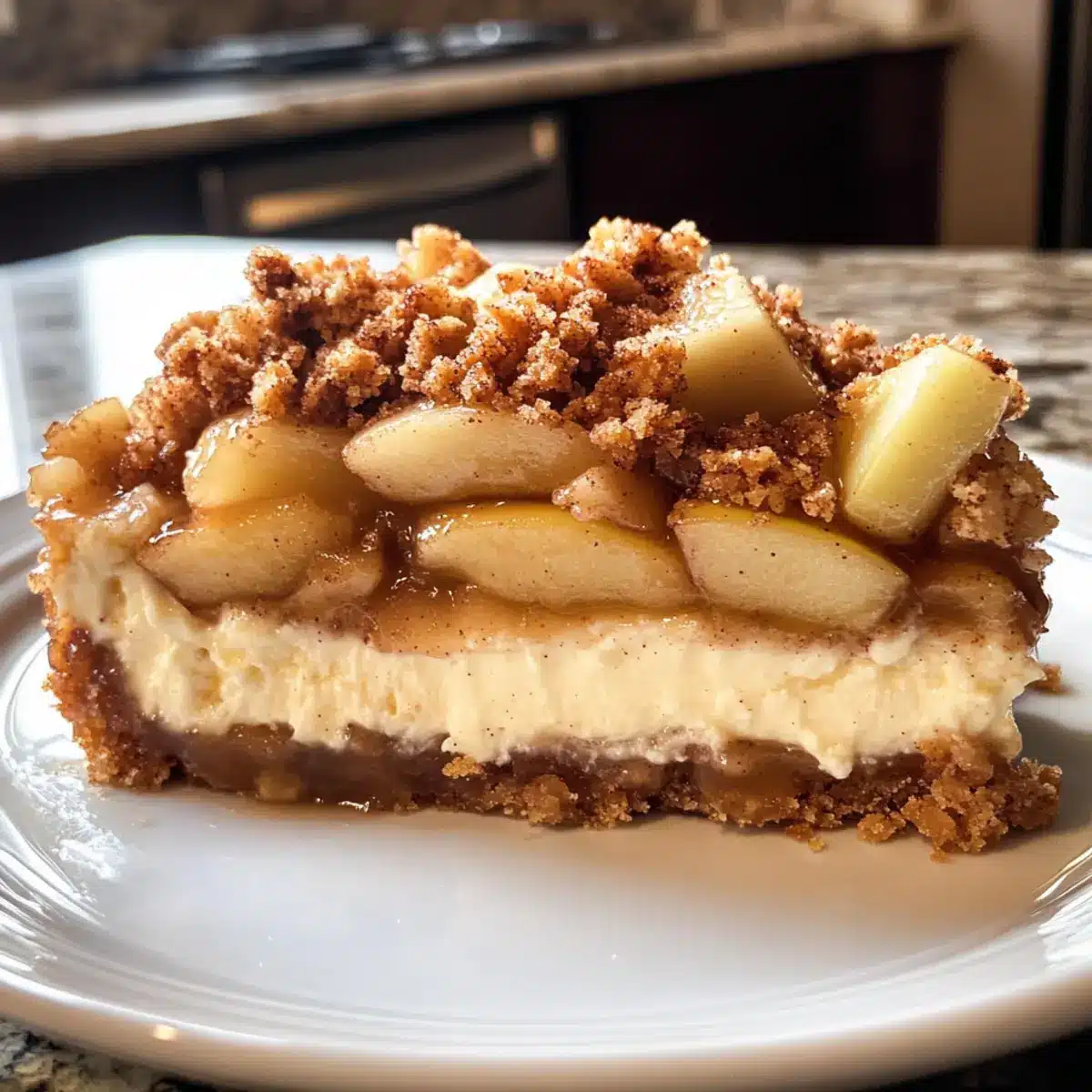 Apple Crisp Cheesecake