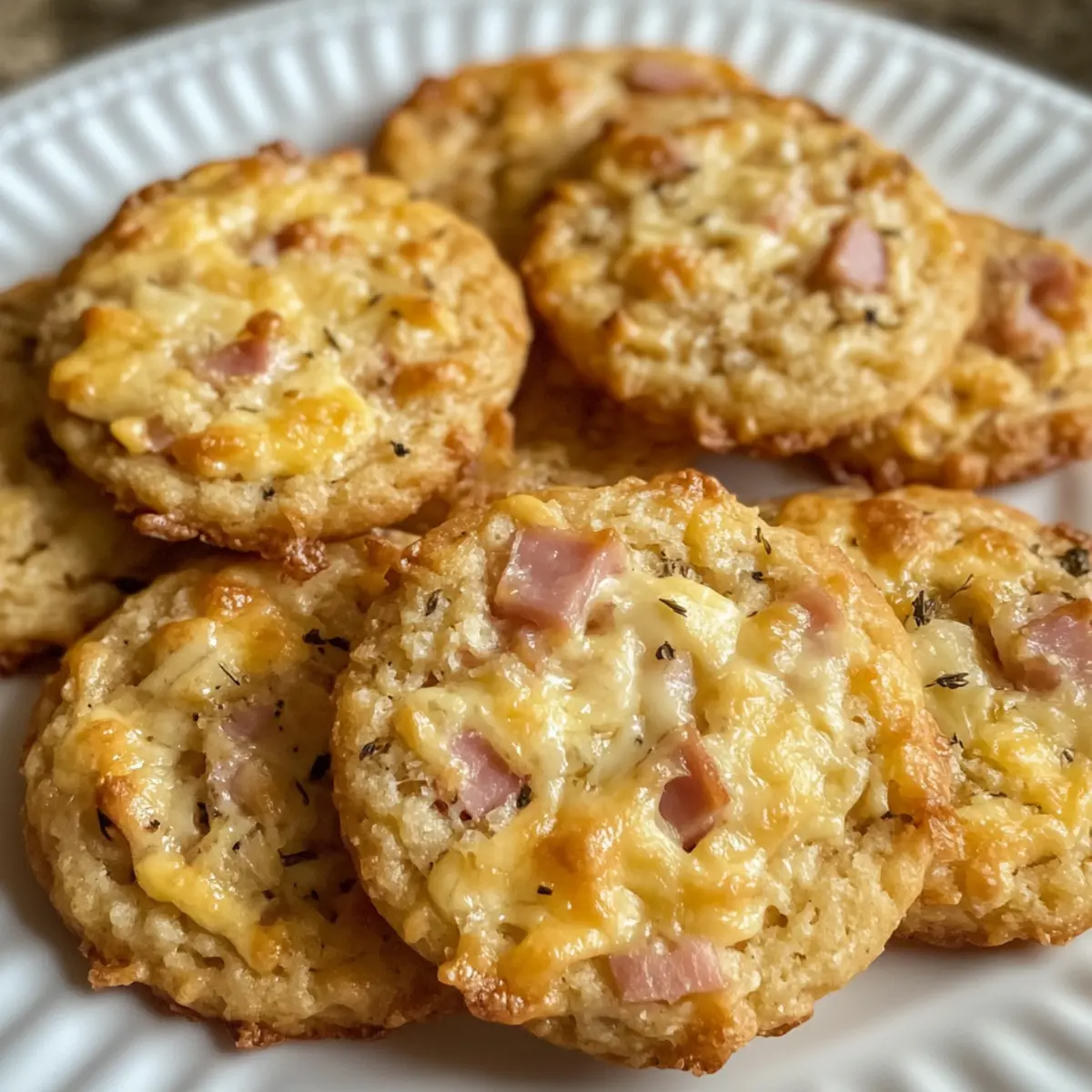 Cookies Salés au Jambon et Fromage