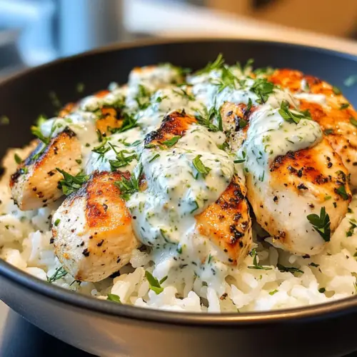 Dump And Bake Chicken Tzatziki Rice