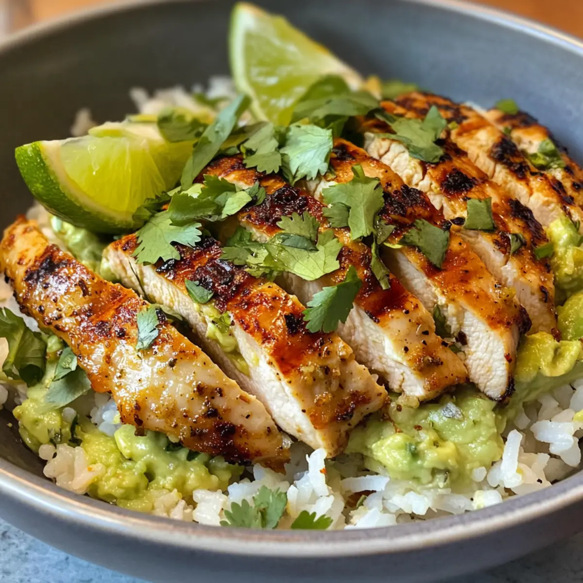 Honey Lime Chicken & Avocado Rice Stack